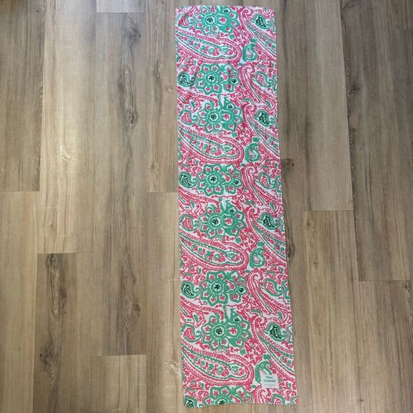 Vintage 90s Givenchy Fleur d'Interdit Silk Scarf Pink Green White Print Designer - Picture 4 of 4